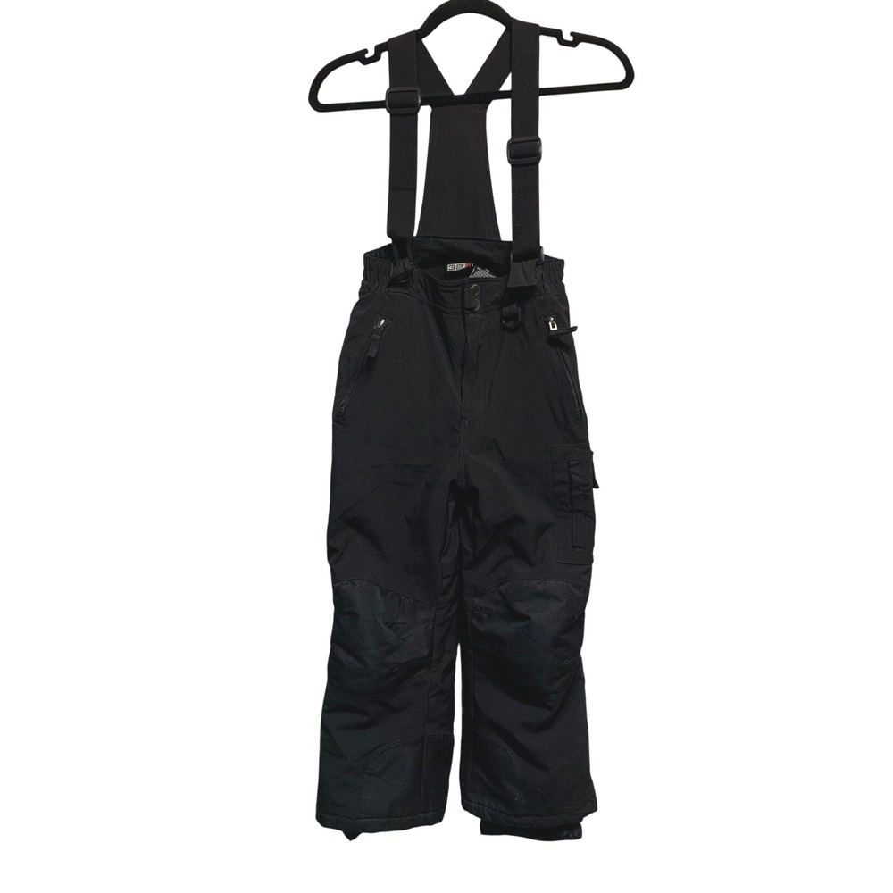 Kids 32 Degrees Weatherproof Snow Bib Size S 7/8 Black Insulated Ski Pants